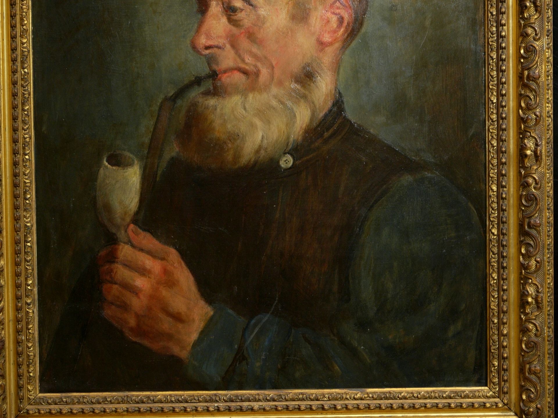 Runze, Wilhelm (1887-1930) - Portrait Pfeiffenraucher - Bild 4 aus 8