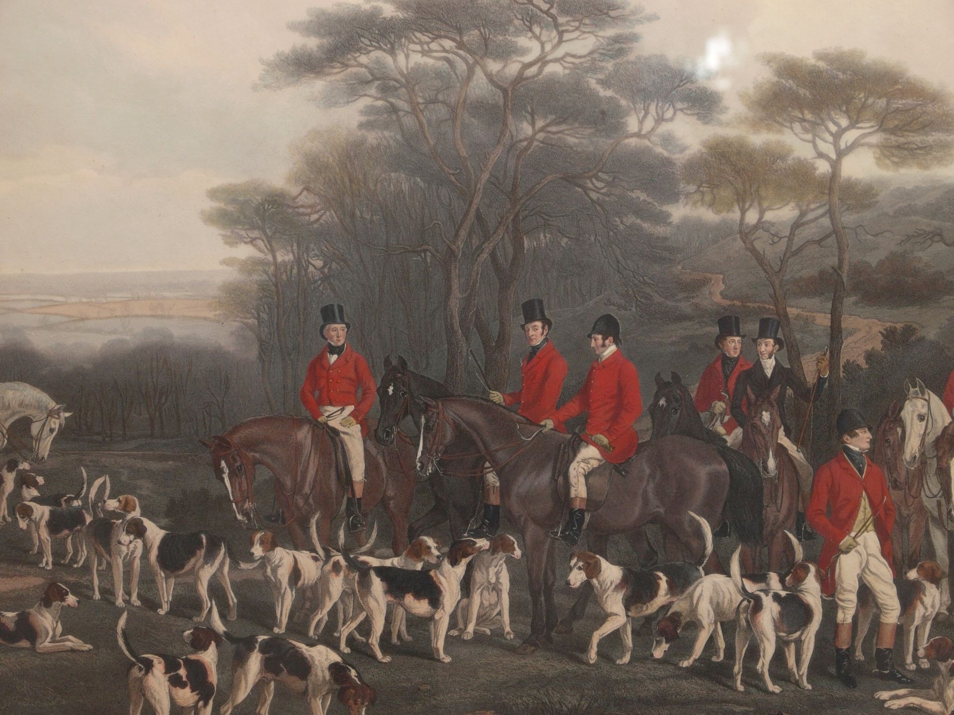 Bromley, Frederick (act. 1832-1870) – Sir Richard Sutton and the Quorn Hounds Kolorierte Radierung - Bild 3 aus 10