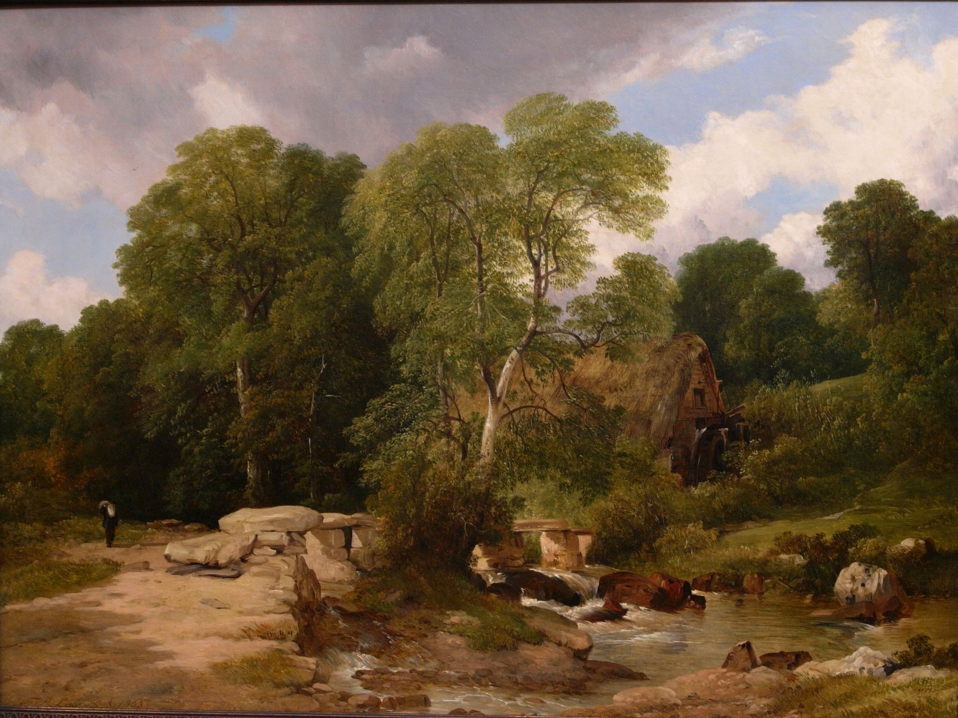 Lee, Frederick Richard (1789-1879) – Bewaldete Flußlandschaft 1863 - Bild 2 aus 7