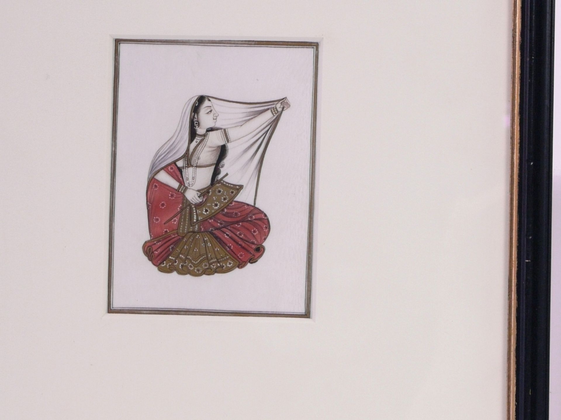 Paar Elfenbein Miniaturen indische Tänzerinnen 20. Jhd. - Image 3 of 5