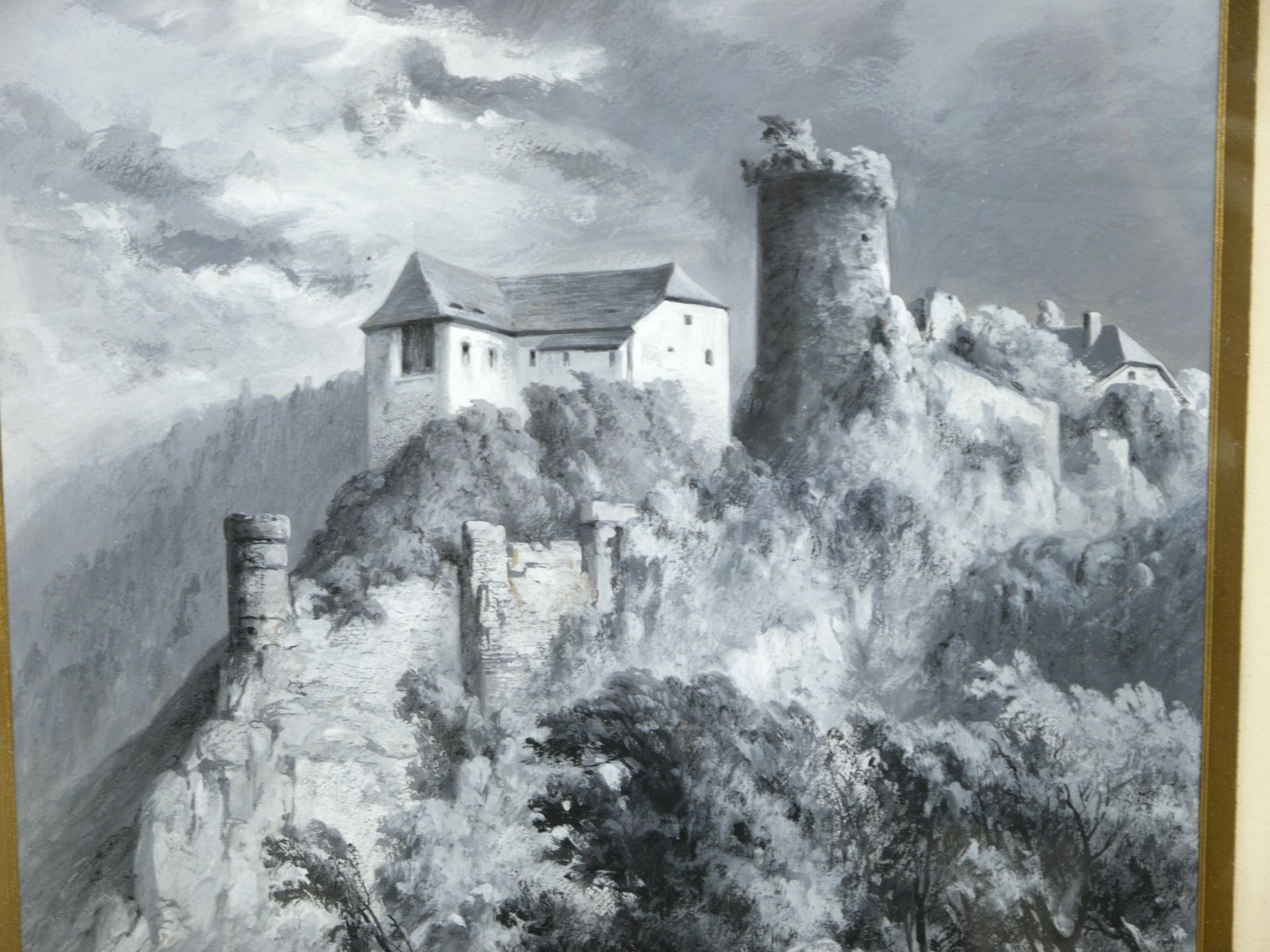Heilman, Anton Paul (1830-1912) - Burg an Steilhang - Image 5 of 7