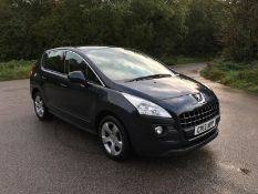 2013/13 REG PEUGEOT 3008 ACTIVE E-HDI S-A 1.6 DIESEL BLUE 5 DOOR, SHOWING 3 FORMER KEEPERS *NO VAT*