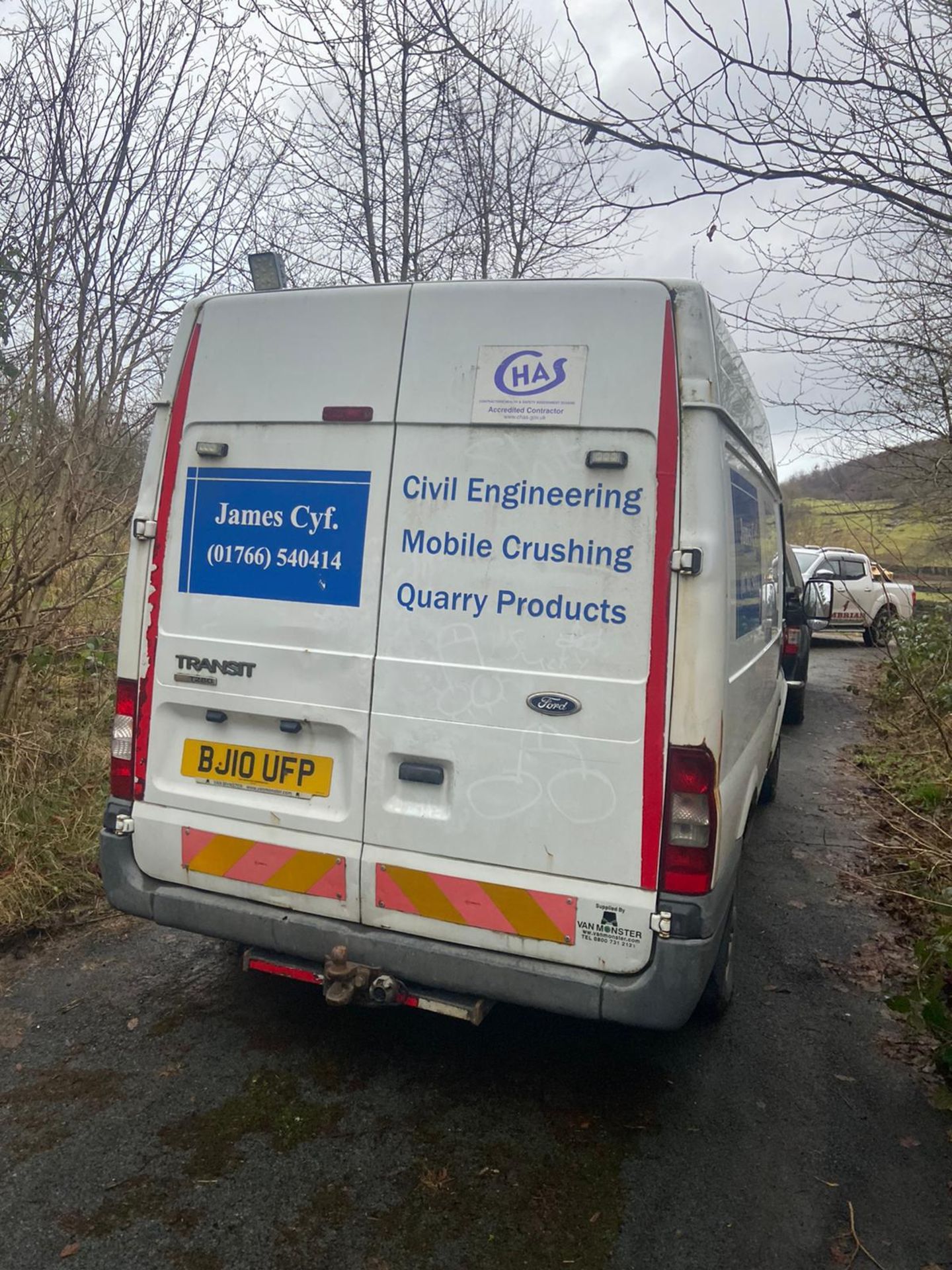 2010/10 REG FORD TRANSIT 85 T280S FWD 2.2 DIESEL WHITE PANEL VAN, SHOWING 1 FORMER KEEPER *NO VAT* - Image 4 of 4