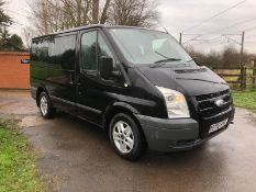 2010/10 REG FORD TRANSIT 140 T280S LTD TOUR 2.2 DIESEL BLACK MINIBUS, SHOWING 2 FORMER KEEPERS