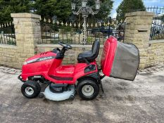 HONDA 2620 V TWIN RIDE ON MOWER, RUNS, DRIVES AND CUTS, CLEAN MACHINE, ELECTRIC COLLECTOR *NO VAT*