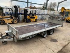 TWIN AXLE TILT BED TRAILER - 16 X 6' 6" with SIDES AS WELL *NO VAT*