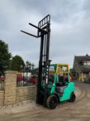 2015 MITSUBISHI FG25NT GAS FORKLIFT, RUNS, DRIVES, LIFTS, CLEAN MACHINE, SIDE SHIFT, CONTAINER SPEC