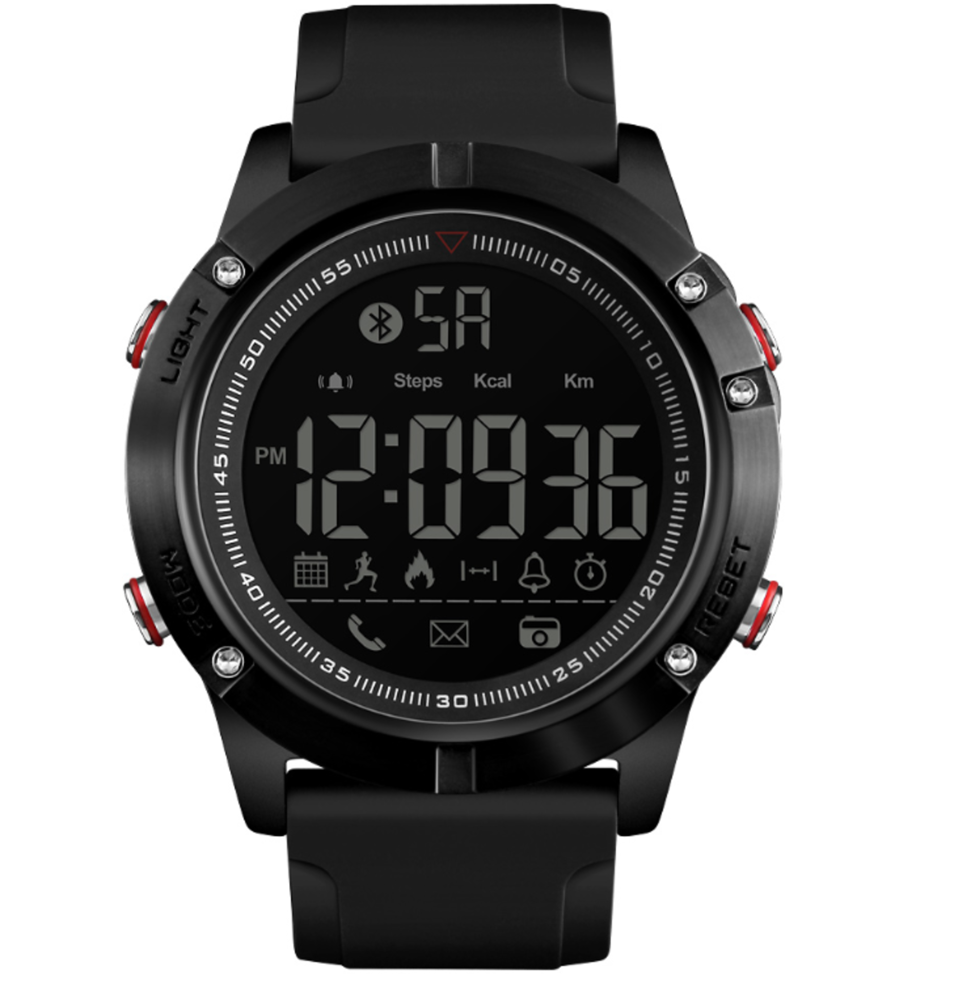 Black Smart Watch Digital Mens Skmei Activity Tracker *NO VAT* - Image 8 of 10