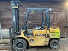 CATERPILLAR 30 DIESEL FORKLIFT, STARTS FIRST TIME, RUNS, DRIVES AND WORKS WELL, 5420 HOURS*PLUS VAT*