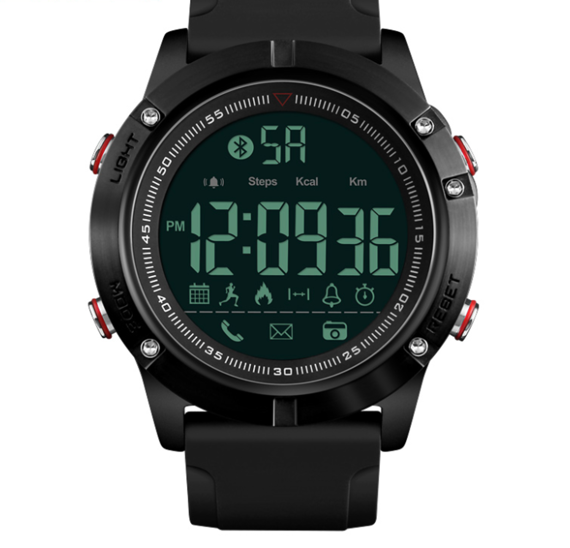 Black Smart Watch Digital Mens Skmei Activity Tracker *NO VAT* - Image 9 of 10