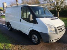 2009/58 REG FORD TRANSIT 85 T260M FWD 2.2 DIESEL WHITE PANEL VAN, SHOWING 0 FORMER KEEPERS