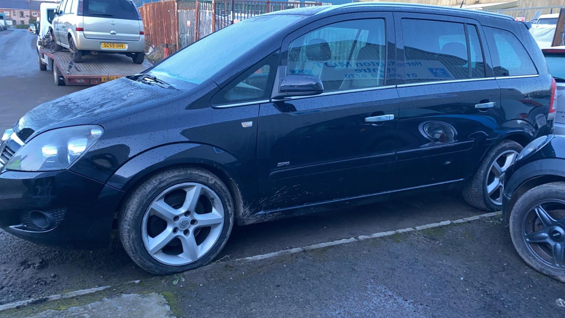 2008/08 REG VAUXHALL ZAFIRA SRI CDTI 150 1.9 DIESEL BLACK 7 SEAT MPV, SHOWING 5 FORMER KEEPERS - Image 3 of 10