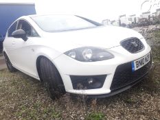 2010/10 REG SEAT LEON FR CR TDI 2.0 DIESEL WHITE 5DR HATCHBACK, SHOWING 2 FORMER KEEPERS *NO VAT*