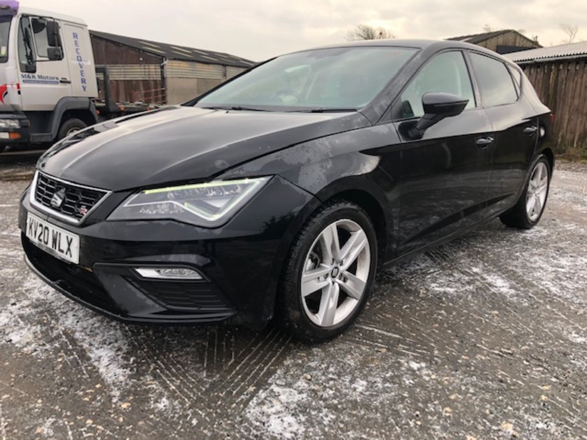 2020/20 REG SEAT LEON FR TSI EVO 1.5 PETROL BLACK 5 DOOR HATCHBACK, SHOWING 0 FORMER KEEPERS *NO VAT - Image 2 of 13