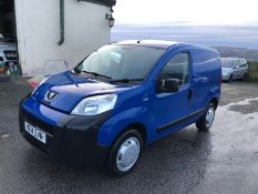 2014/14 REG PEUGEOT BIPPER S HDI 1.25 DIESEL BLUE PANEL VAN, SHOWING 0 FORMER KEEPERS *PLUS VAT*