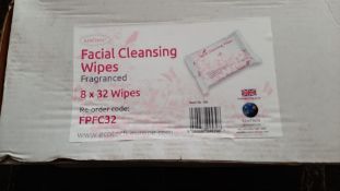 TEN BOXES OF FACIAL CLEANSING WIPES 80 PACKS OF WIPES IN TOTAL *NO VAT*