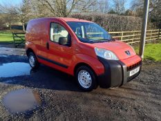 2010/10 REG PEUGEOT BIPPER S HDI 1.4 DIESEL RED PANEL VAN, SHOWING 0 FORMER KEEPERS *PLUS VAT*