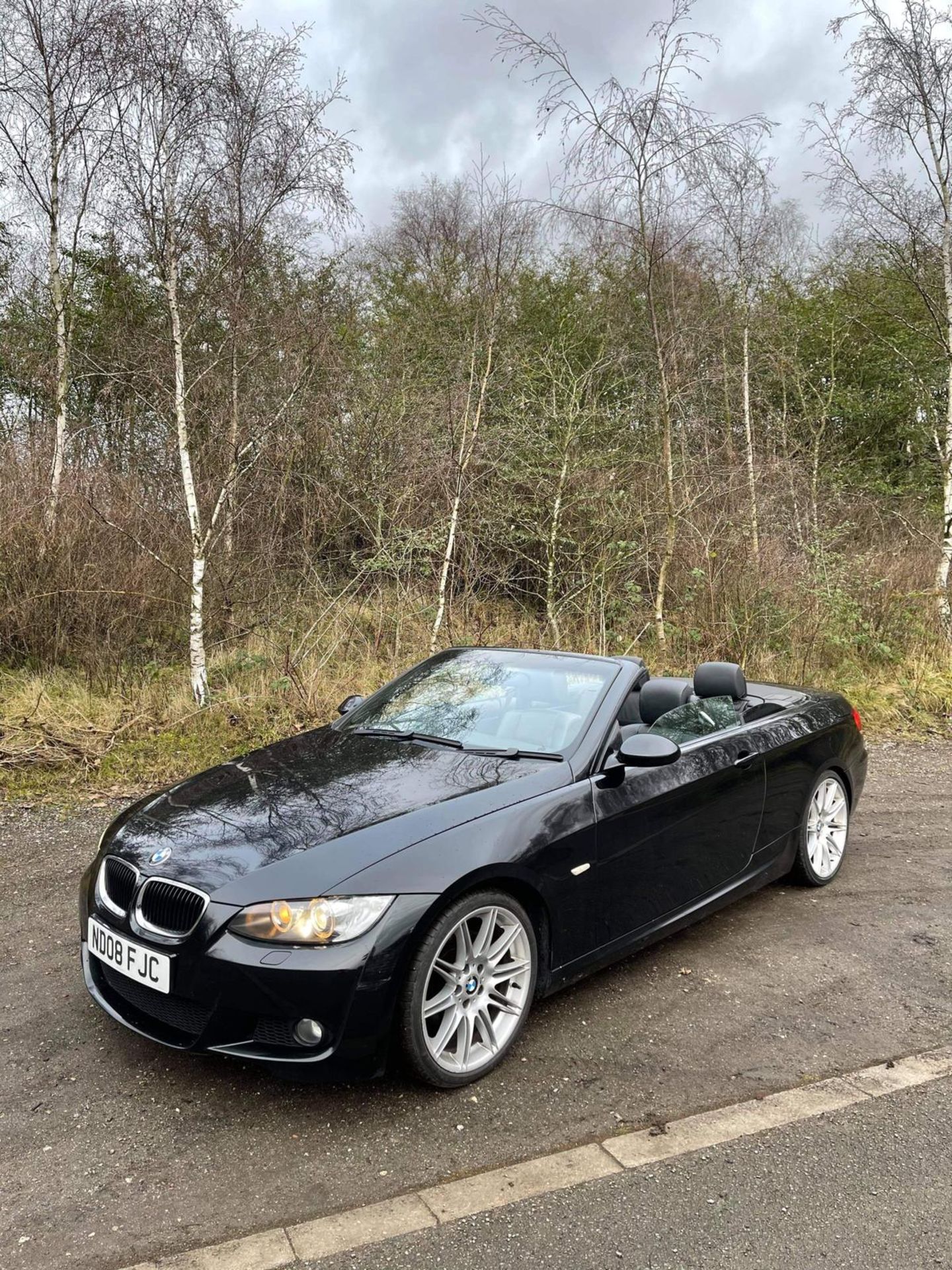 2008/08 REG BMW 320I M SPORT 2.0 PETROL BLACK CONVERTIBLE, SHOWING 3 FORMER KEEPERS *NO VAT* - Image 6 of 15