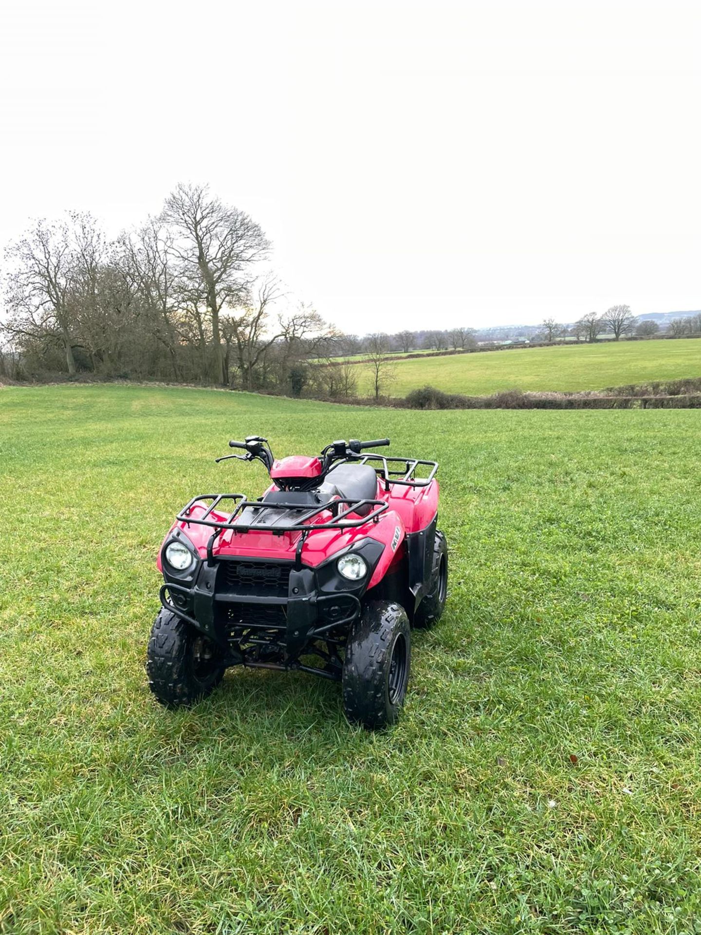 KAWASAKI FARM QUAD, REAR TOW BAR, FRONT LIGHTS, RUNS AND WORKS *NO VAT* - Image 5 of 5