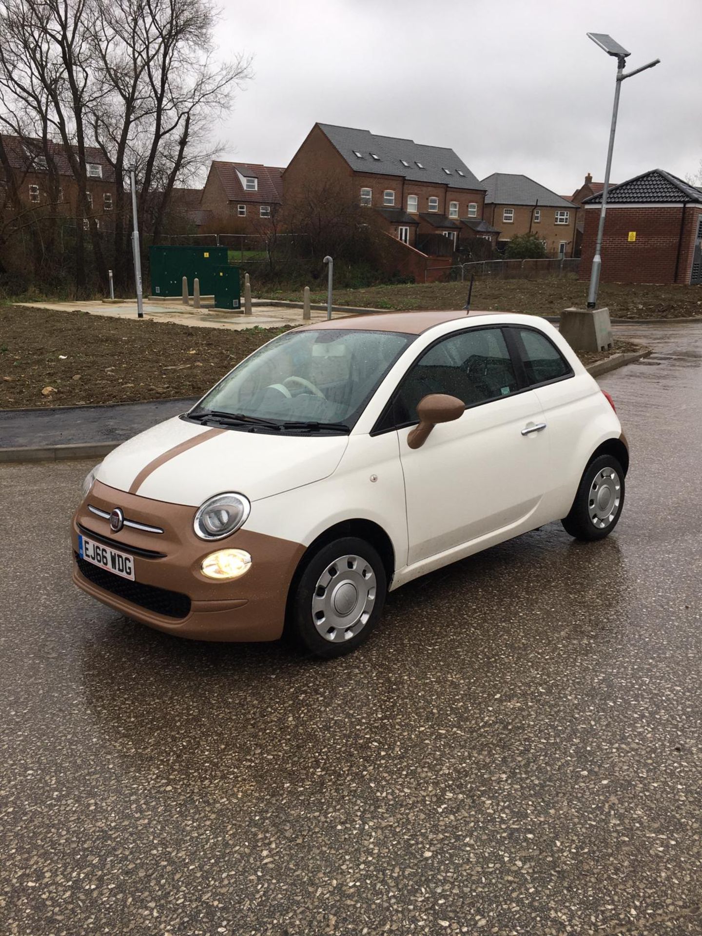 2016/66 REG FIAT 500 POP 1.25 PETROL WHITE/BROWN 3 DOOR HATCHBACK, SHOWING 1 FORMER KEEPER *NO VAT* - Image 3 of 11