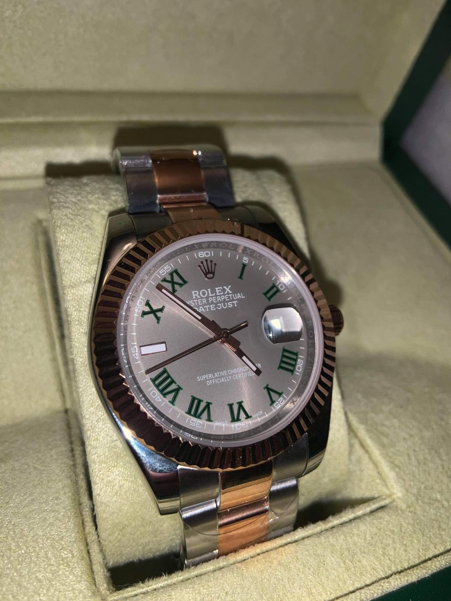 REPLICA ROLEX OYSTER PERPETUAL DATEJUST, BRAND NEW BOXED AND UNWORN *NO VAT* - Image 8 of 8