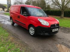 2014/14 REG FIAT DOBLO 16V MULTIJET 1.25 DIESEL RED PANEL VAN, SHOWING 0 FORMER KEEPERS *PLUS VAT*