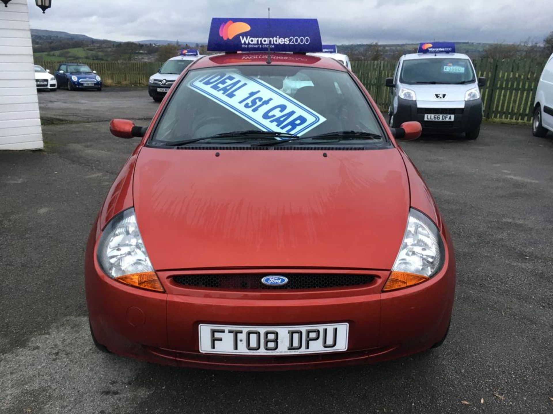 2008/08 REG FORD KA ZETEC CLIMATE 1.3 PETROL RED 3 DOOR HATCHBACK *NO VAT* - Image 2 of 10