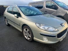 2005/55 REG PEUGEOT 407 SW X-LINE HDI 2.0 DIESEL ESTATE, SHOWING 4 FORMER KEEPERS *NO VAT*