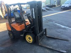 DAEWOO DOOSAN 3 TONNE DIESEL FORKLIFT, 3 STAGE MAST, SIDE SHIFT, GOOD BRAKES, HANDBRAKE *NO VAT*