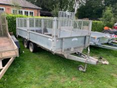 GRAHAM EDWARDS FB3514 3500KG TWIN AXLE TRAILER, UNLADEN 760 KG, LENGTH 14', WIDTH 6'6" *PLUS VAT*