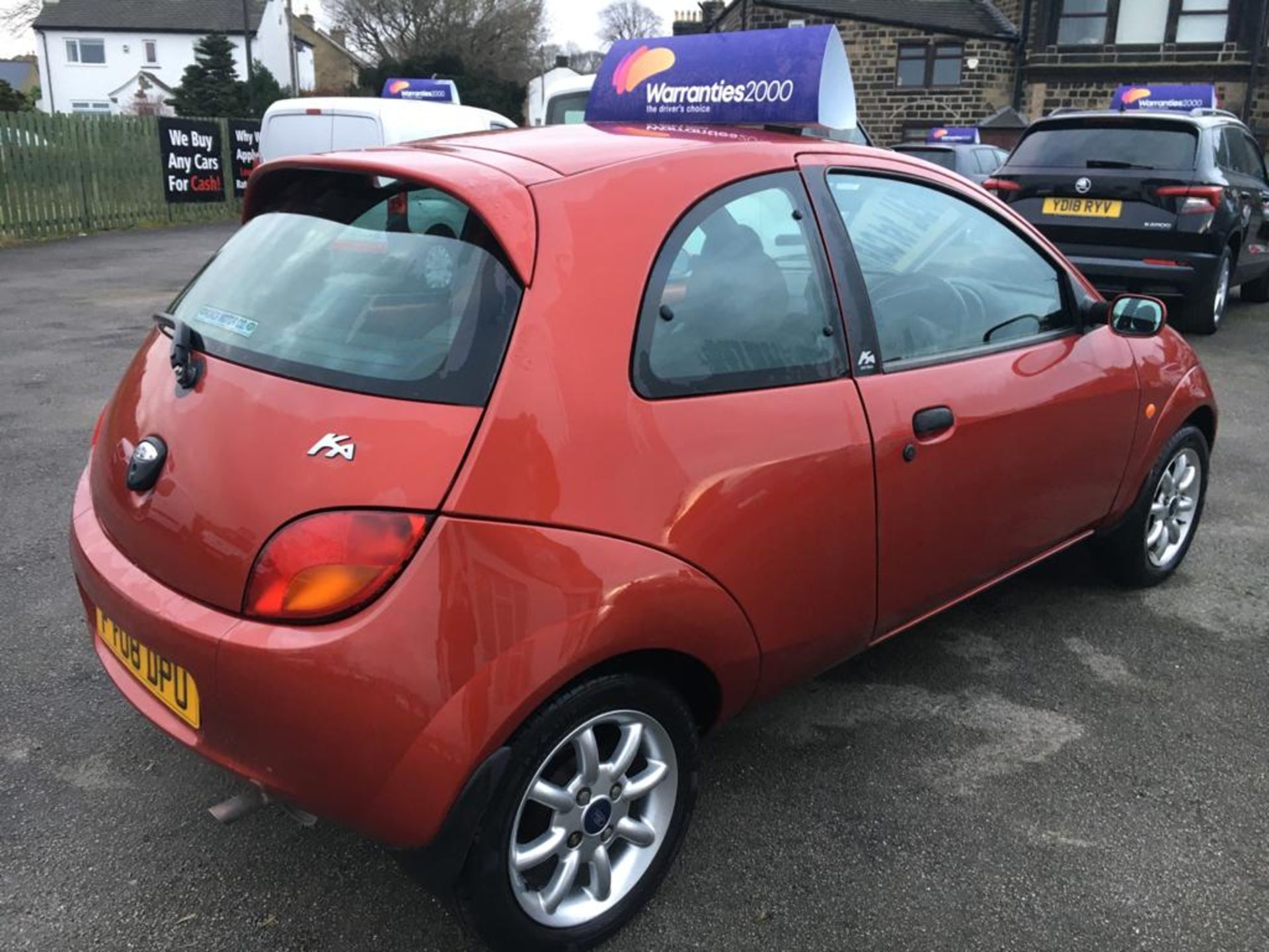 2008/08 REG FORD KA ZETEC CLIMATE 1.3 PETROL RED 3 DOOR HATCHBACK *NO VAT* - Image 5 of 10