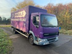 2005/55 REG DAF TRUCKS FA LF45.150 PURPLE BOX LORRY 150HP - IDEAL STORAGE / REMOVAL VAN *PLUS VAT*