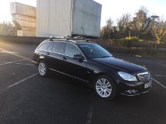 2012/12 REG MERCEDES-BENZ C220 ELEGANCE CDI BLUE EFFIENCY 2.2 AUTO BLACK ESTATE *NO VAT*