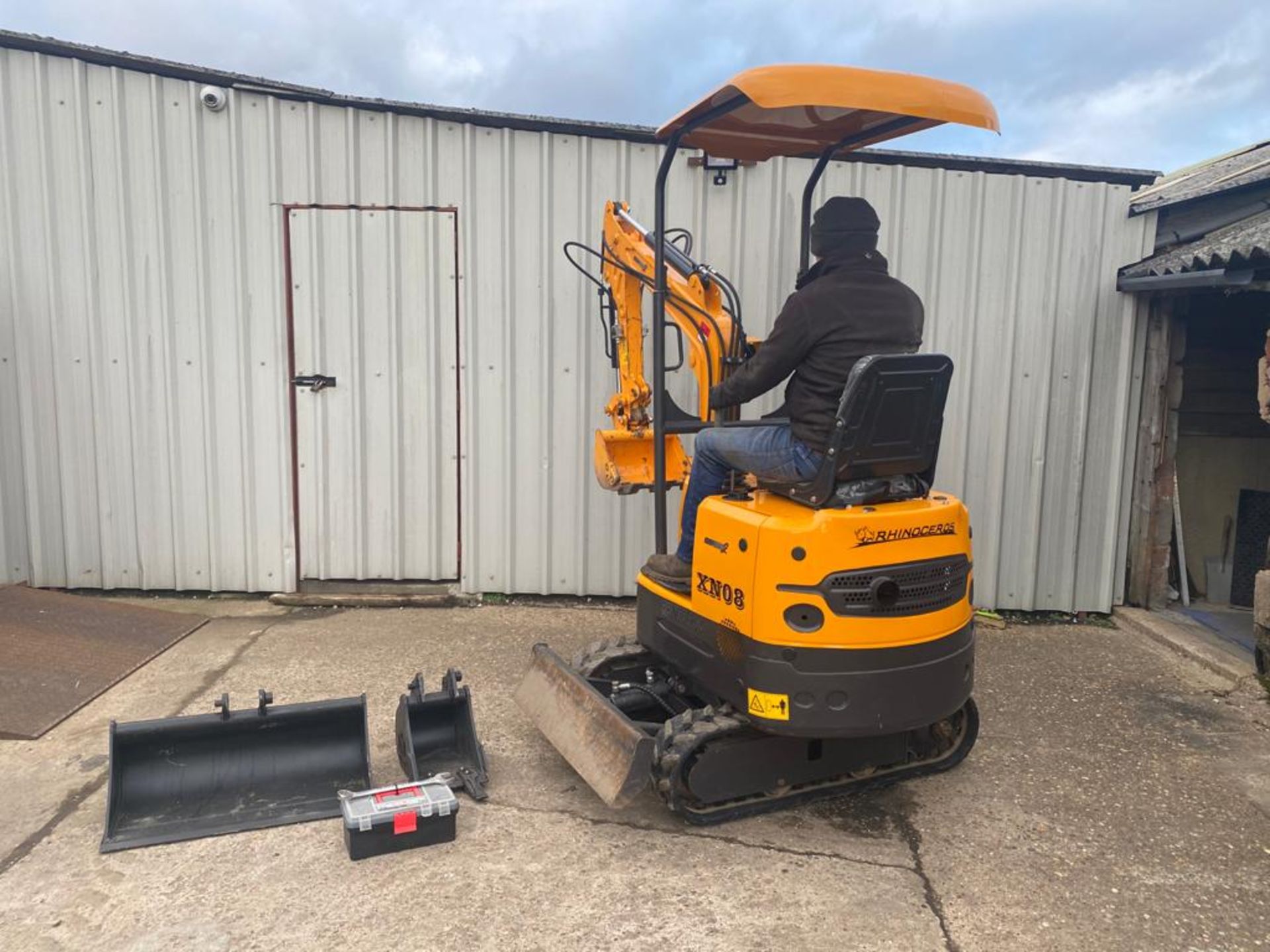 Rhinoceros XN08 Excavator only 66 hours date of manufacture April 2020, c/w 3 buckets and tool kit - Image 2 of 8