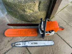 STIHL MS390 CHAINSAW, RUNS AND WORKS, CLEAN MACHINE, X2 20" BAR AND CHAINS, BAR COVER *NO VAT*