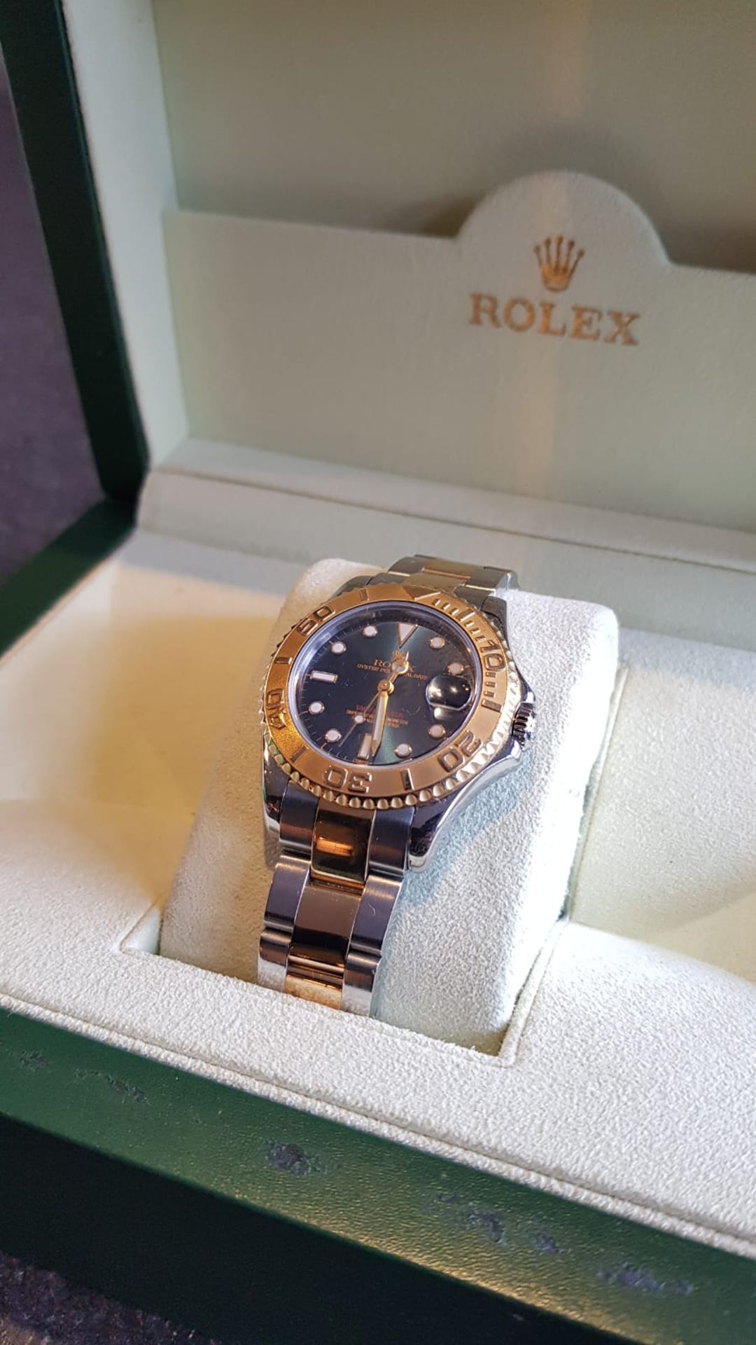 ROLEX YACHT MASTER 168623 Bi- Colour & Blue - 100% genuine - Image 3 of 10