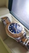 ROLEX YACHT MASTER 168623 Bi- Colour & Blue - 100% genuine