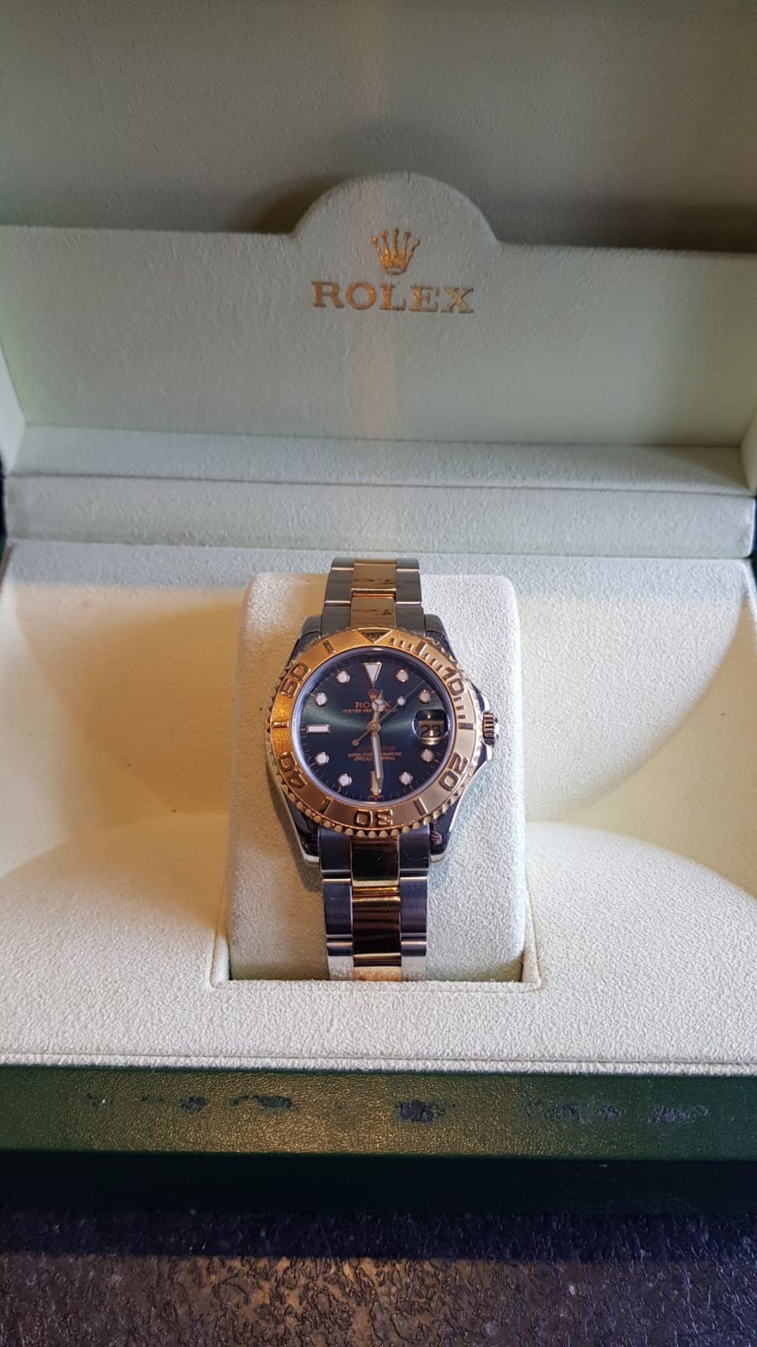 ROLEX YACHT MASTER 168623 Bi- Colour & Blue - 100% genuine - Image 2 of 10