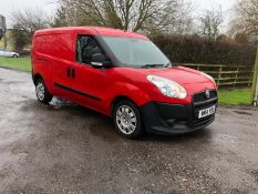 2014/14 REG FIAT DOBLO 16V MULTIJET 1.25 DIESEL RED PANEL VAN, SHOWING 0 FORMER KEEPERS *PLUS VAT*