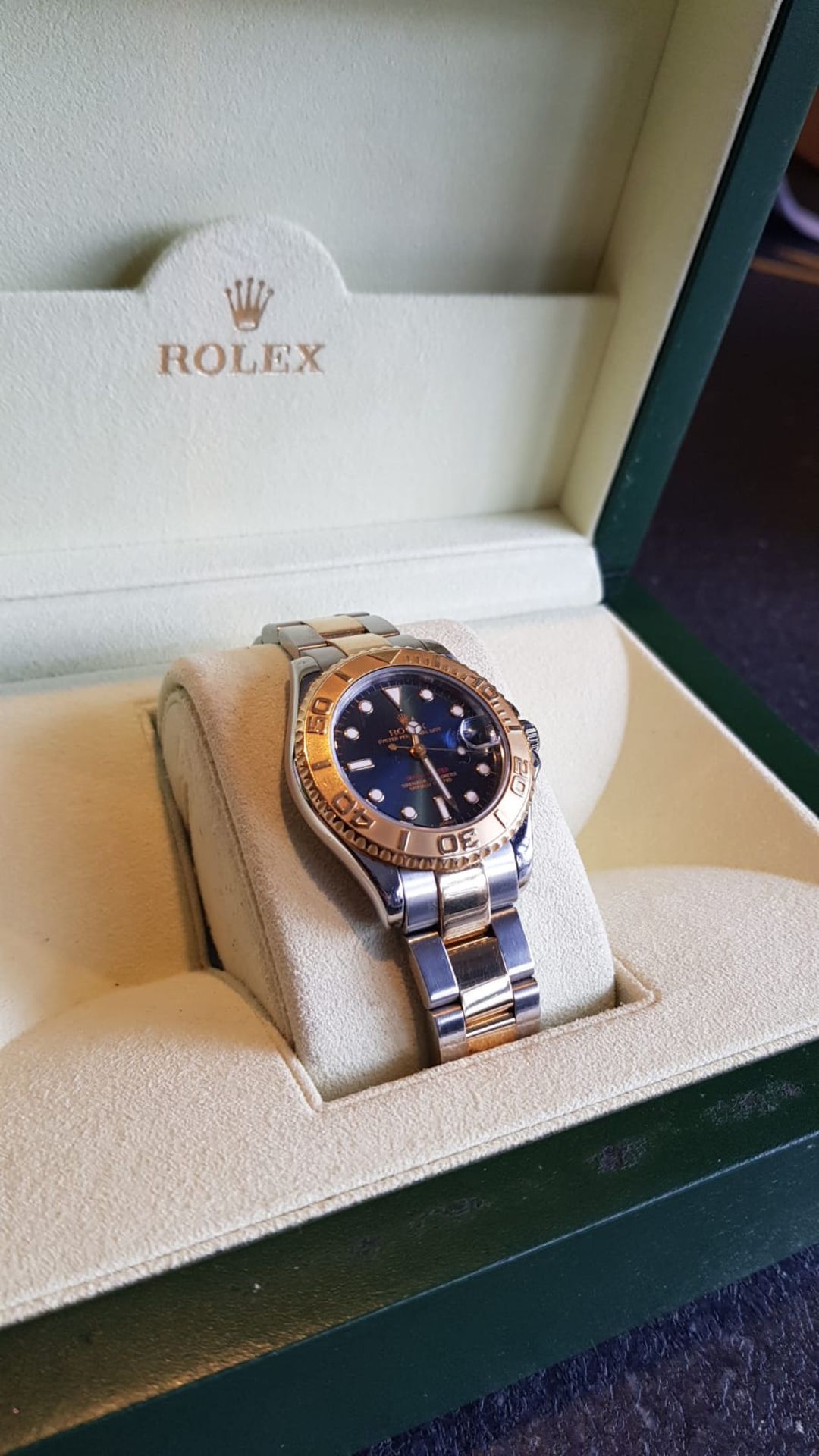 ROLEX YACHT MASTER 168623 Bi- Colour & Blue - 100% genuine - Image 4 of 10