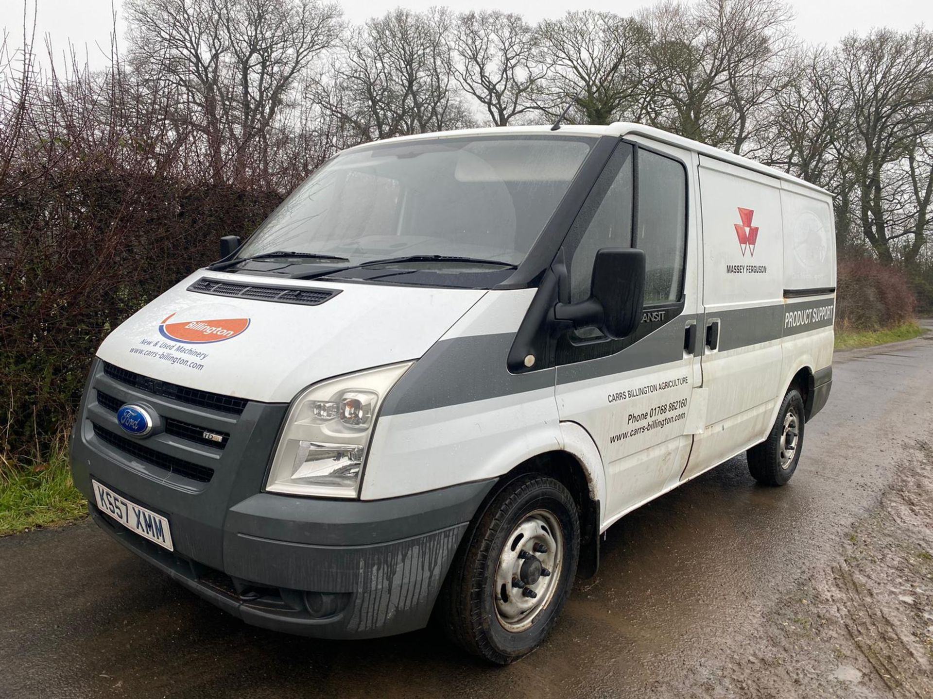 2008/57 REG FORD TRANSIT 85 T260S FWD 2.2 DIESEL WHITE PANEL VAN, SHOWING 1 FORMER KEEPER *PLUS VAT* - Image 2 of 9