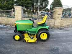 JOHN DEERE 455 RIDE ON LAWN MOWER, RUNS, WORKS, CUTS, YANMAR 22HP LIQUID COOLED ENGINE *NO VAT*