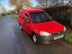 2009/09 REG VAUXHALL COMBO 1.25 DIESEL RED VAN, SHOWING 0 FORMER KEEPERS *NO VAT*