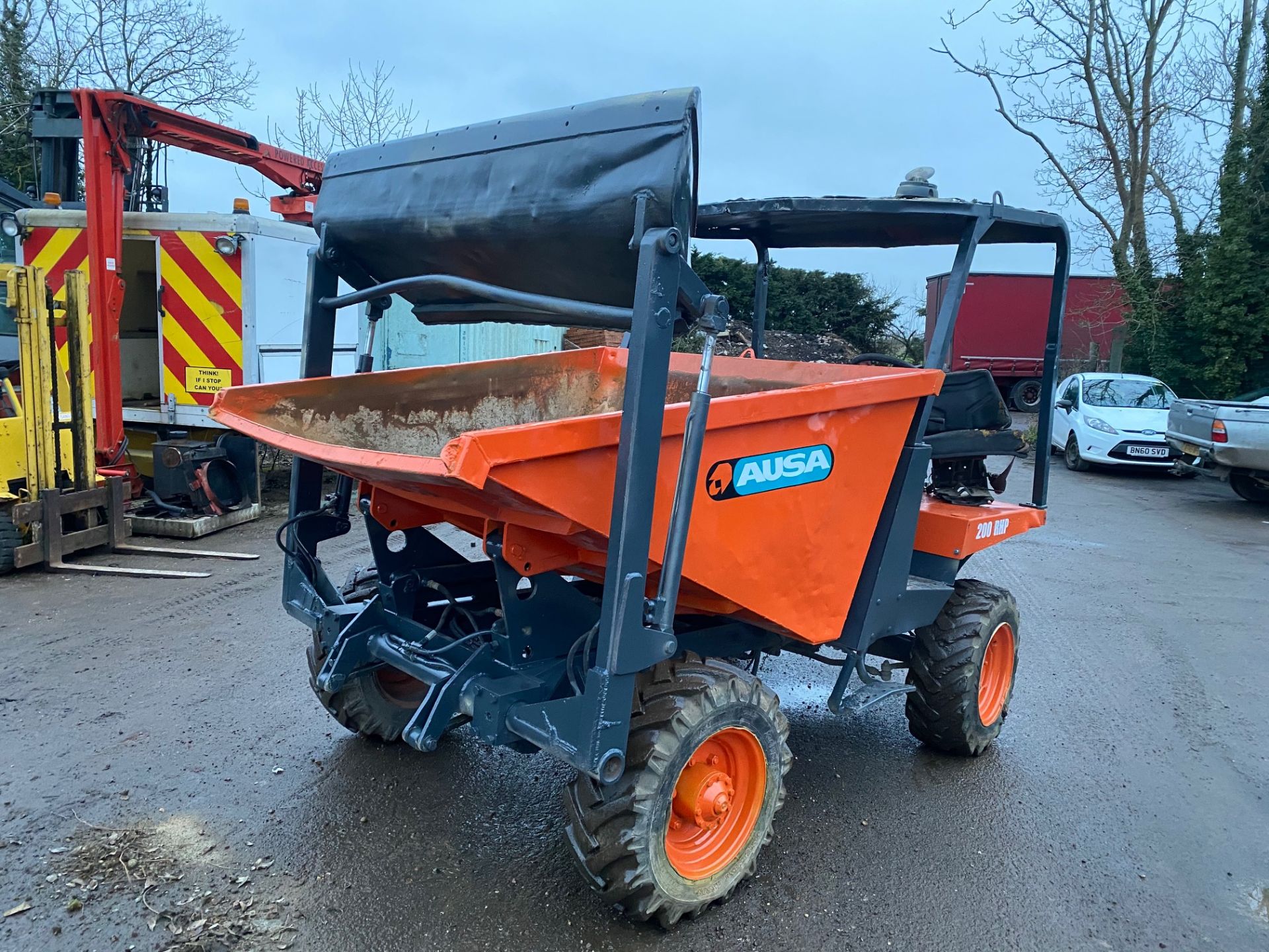 03 Ausa 2 ton 4x4 SELF LOADING dumper, hydraulic front arm to load itself *plus vat* - Image 2 of 5