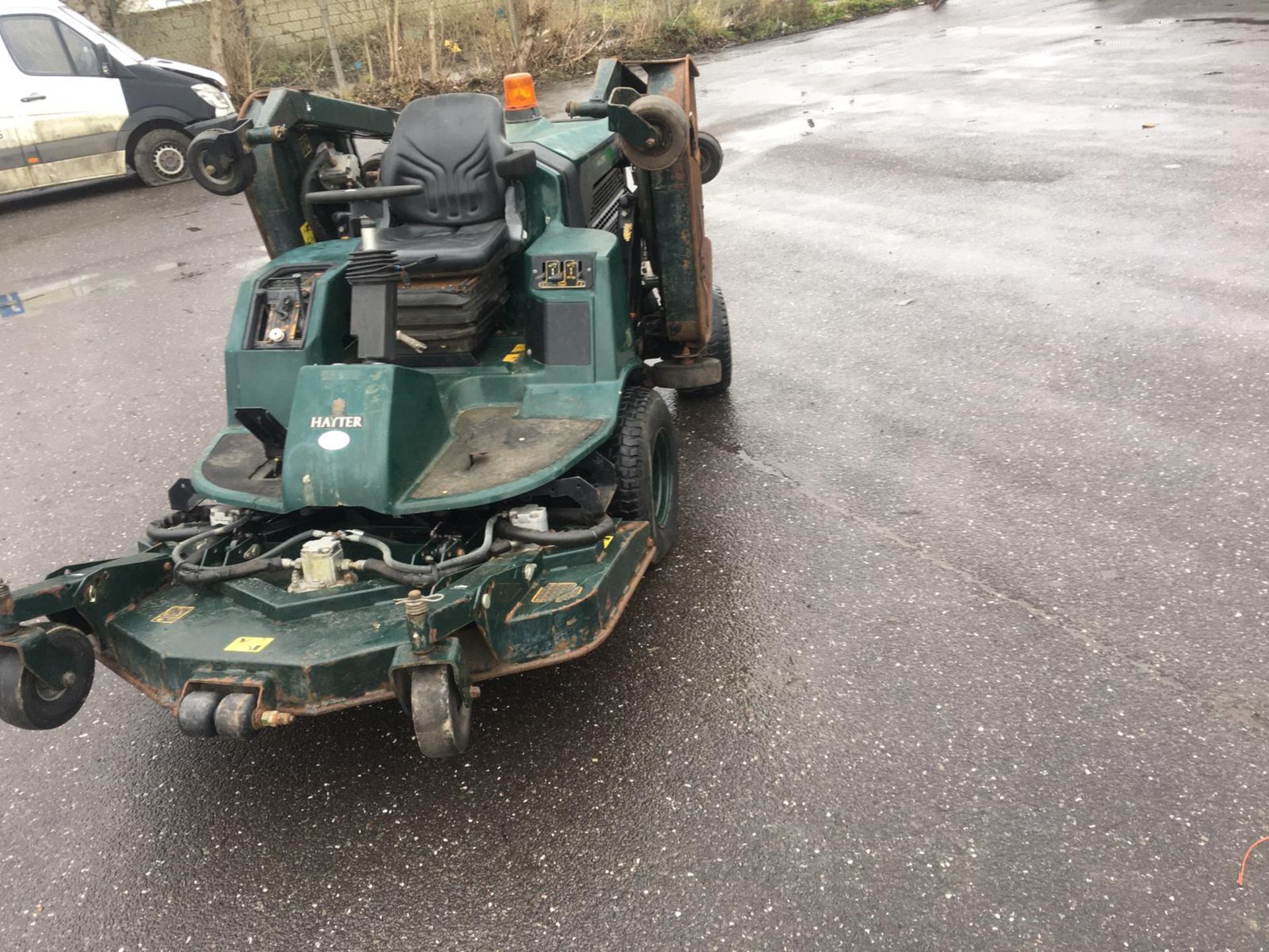 2003/03 REG HAYTER R314 4WD HYDROSTATIC RIDE ON DIESEL GREEN BAT WING WIDE AREA LAWN MOWER *NO VAT* - Image 14 of 15