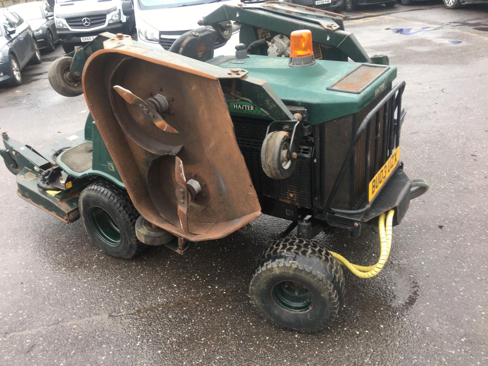 2003/03 REG HAYTER R314 4WD HYDROSTATIC RIDE ON DIESEL GREEN BAT WING WIDE AREA LAWN MOWER *NO VAT* - Image 7 of 15