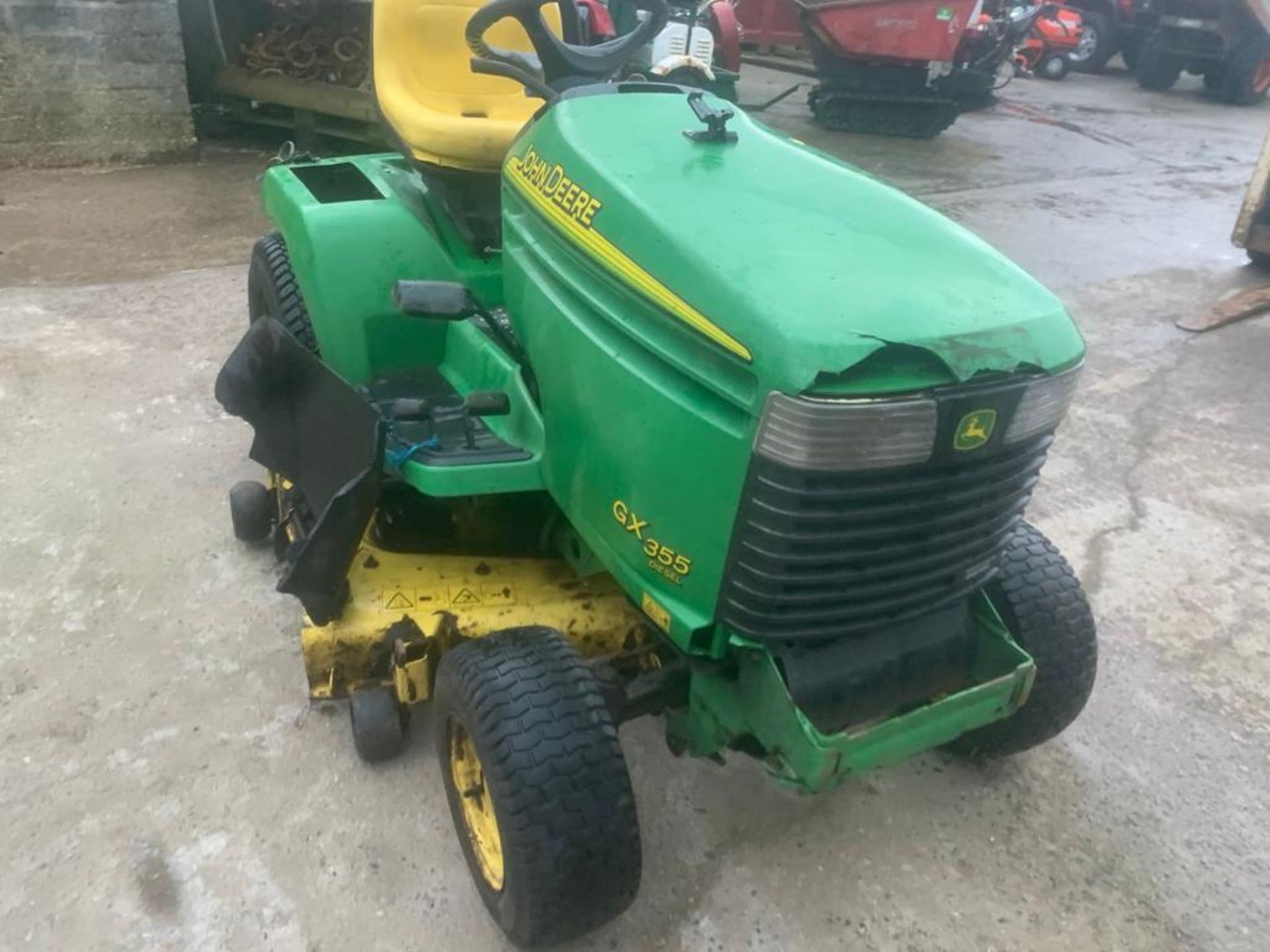 JOHN DEERE DIESEL GX355 RIDE ON DIESEL LAWN MOWER, DELIVERY ANYWHERE UK £150 *PLUS VAT*