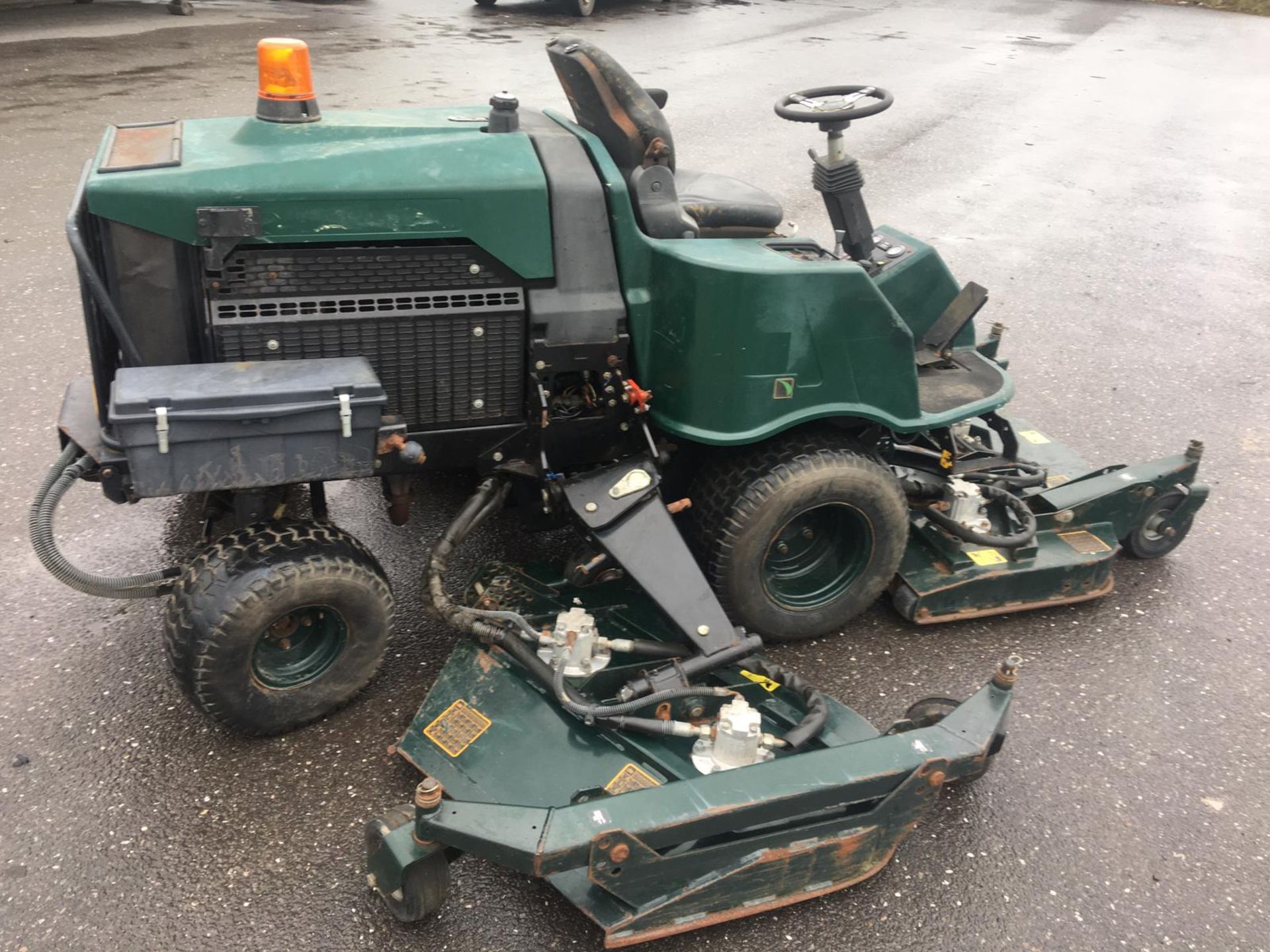 2003/03 REG HAYTER R314 4WD HYDROSTATIC RIDE ON DIESEL GREEN BAT WING WIDE AREA LAWN MOWER *NO VAT* - Image 5 of 15