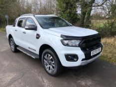 2020/70 REG FORD RANGER WILDTRAK TDCI 4X4 3.2 DIESEL AUTO WHITE PICK-UP, SHOWING 0 FORMER KEEPERS