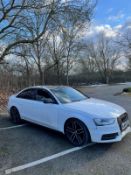 2014/64 REG AUDI A4 S LINE BLACK EDITION TDI 2.0 DIESEL WHITE 4 DOOR SALOON, SHOWING 1 FORMER KEEPER